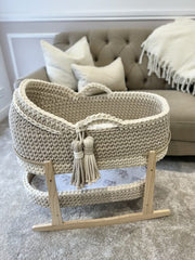 Handmade Mooses Basket for Newborn Baby