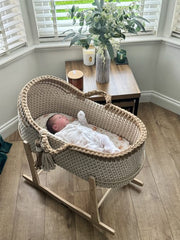 Handmade Mooses Basket for Newborn Baby