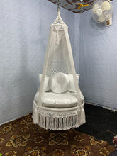 Macrame Swing Jhula In White Colour