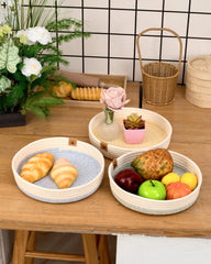 Woven cotton rope storage tray