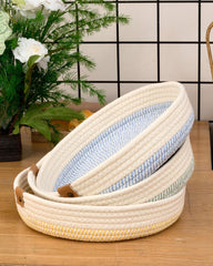 Woven cotton rope storage tray
