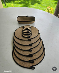 Handmade Woven Jute Table Mat Set