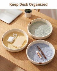 Woven cotton rope storage tray