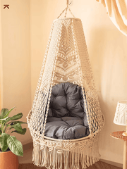 Azure Breeze Hanging Swing with Backrest