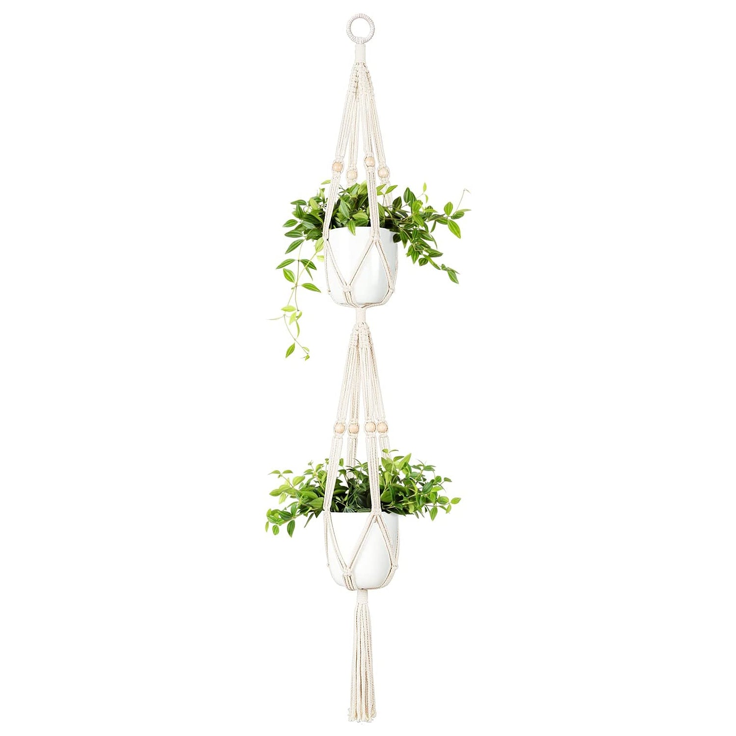 Double-Tier Macramé Plant Holder