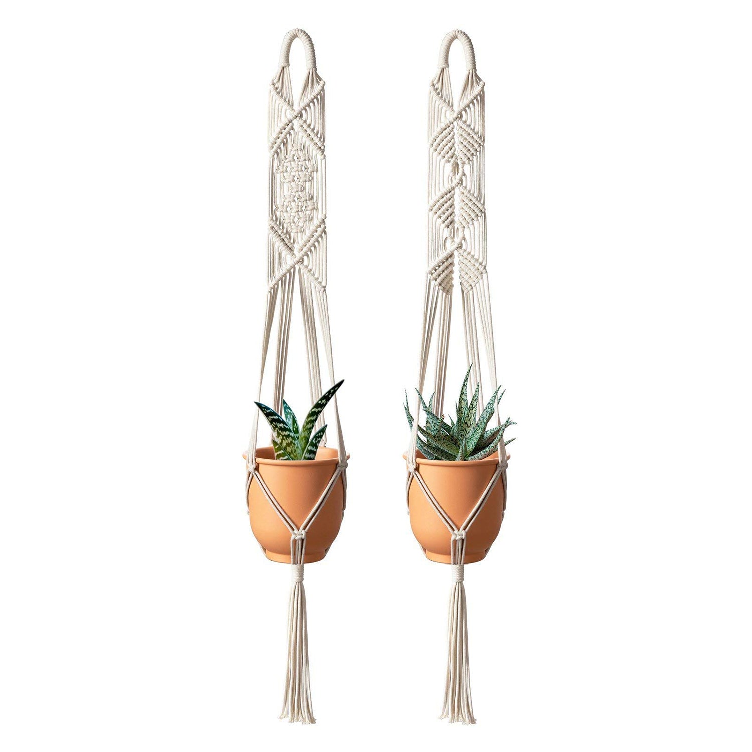 Boho Macramé Hanging Planter — Set of 2