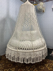 Hazelnut Macrame Bed Swing
