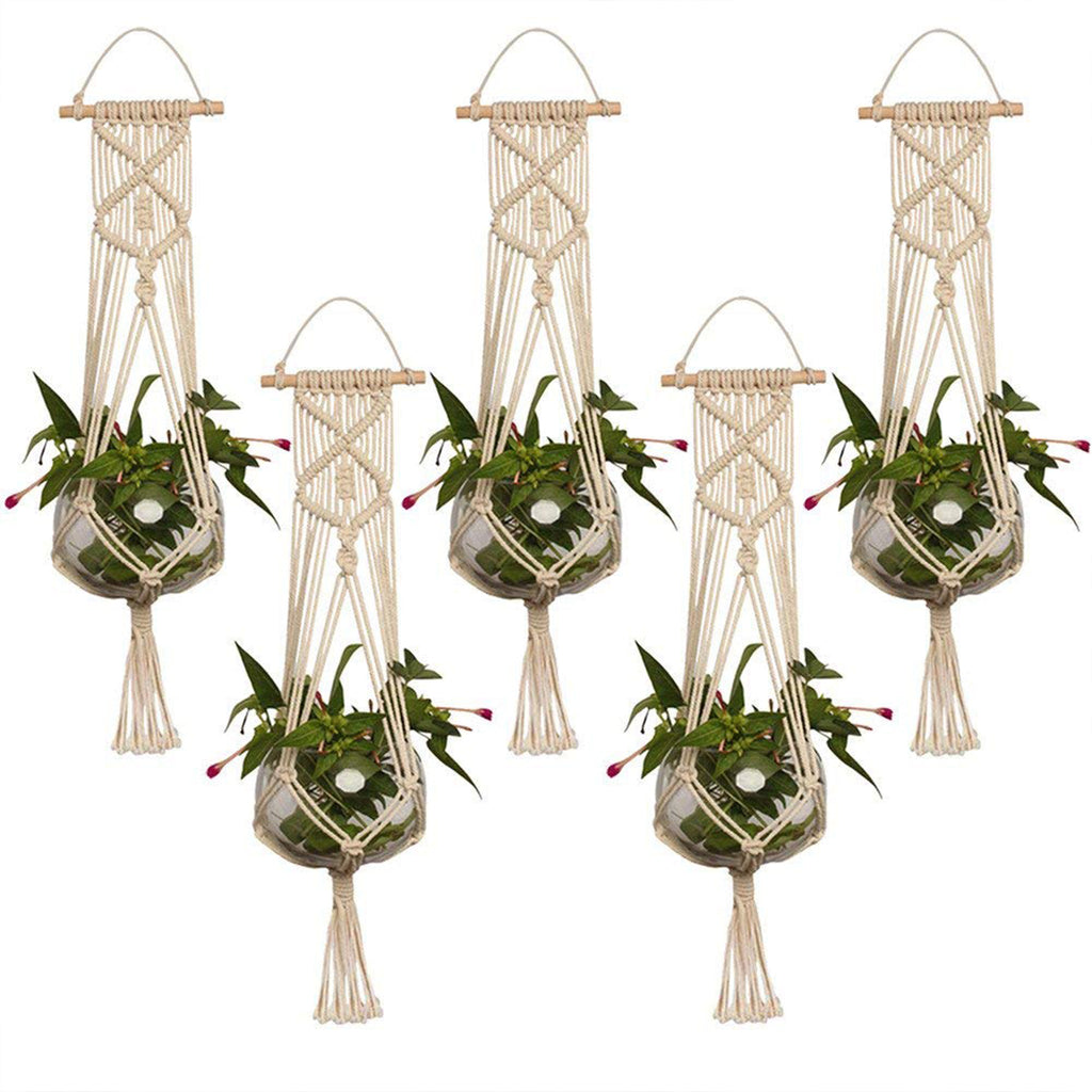 Wide-Cradle Macramé Plant Holder