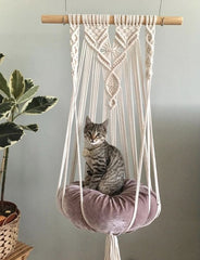 Macrame Kitty Cradle