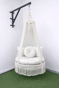 Macrame Swing Jhula In White Colour