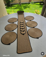 Handmade Woven Jute Table Mat Set